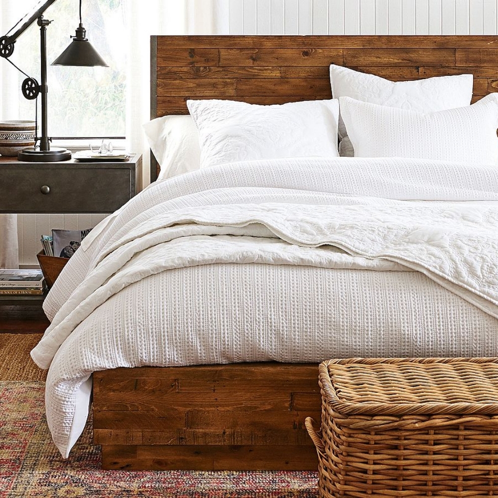 Pottery Barn Honeycomb Cotton Duvet Cover (with generic king insert)